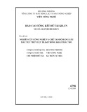 Nghiên cứu công nghệ, chế tạo bộ răng gầu máy xúc thủy lực BL365 trong khai thác mỏ: Báo cáo tổng kết đề tài KH-CN
