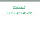 Kỹ thuật sắp xếp trong Cấu trúc dữ liệu: Bài giảng chương 3