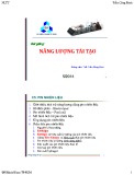 Bài giảng Năng lượng tái tạo: ThS. Trần Công Binh (chuẩn nhất)
