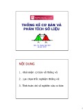 Bài giảng Thống kê cơ bản và phân tích số liệu của PGS.TS. Hoàng Văn Minh