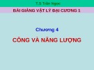 Bài giảng Vật lý đại cương 1 chương 4: TS. Trần Ngọc (tóm tắt, chi tiết)