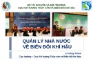 Bài giảng Quản lý Nhà nước về biến đổi khí hậu của Lê Công Thành