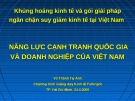 Bài giảng năng lực cạnh tranh quốc gia và doanh nghiệp Việt Nam của Vũ Thành Tự Anh