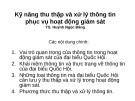 Kỹ năng thu thập và xử lý thông tin phục vụ giám sát: Bài giảng của TS. Huỳnh Ngọc Đáng
