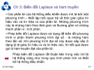 Biến đổi Laplace và hàm truyền: Bài giảng Chương 3 chi tiết