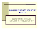 Hoạch định ngân sách vốn đầu tư: Bài giảng Chương 7 - PGS.TS. Trương Đông Lộc