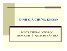 Bài giảng Định giá chứng khoán Chương 6: PGS.TS. Trương Đông Lộc