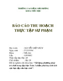 Báo cáo thực tập sư phạm: Sử dụng phương pháp trò chơi trong dạy học Toán 1 nhằm phát huy tính tích cực học tập của học sinh - Nguyễn Diệp Bích