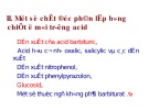 Bài giảng Một số chất độc phân lập bằng chiết ở môi trường ACID