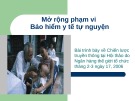Bài giảng: Mở rộng phạm vi bảo hiểm y tế tự nguyện