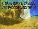Bài giảng kỹ năng quản lý cảm xúc, ứng phó căng thẳng của Hà Thị Liên Mai