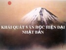 Bài giảng Khái quát Văn học hiện đại Nhật Bản chuẩn nhất