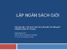 Bài giảng lập ngân sách giới: Kinh nghiệm và hướng dẫn chi tiết