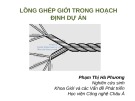 Bài giảng Lồng ghép giới trong hoạch định dự án của Phạm Thị Hà Phương