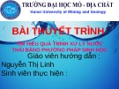 Bài thuyết trình: Tìm hiểu quá trình xử lý nước thải bằng phương pháp sinh học