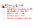 Bài giảng Tập huấn giáo dục hòa nhập