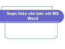 Bài giảng Soạn thảo văn bản MS Word: Kinh nghiệm và hướng dẫn