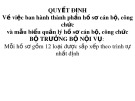 Bài giảng Quyết định về việc ban hành thành phần hồ sơ cán bộ, công chức và mẫu biểu quản lý hồ sơ cán bộ, công chức