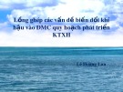 Bài giảng Lồng ghép các vấn đề biến đổi khí hậu vào ĐMC quy hoạch phát triển KTXH - Lê Hoàng Lan
