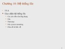 Bài giảng Hệ điều hành: Chương 10 - Hệ thống file