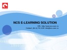 Bài giảng E-Learning Solution NCS chuẩn SEO