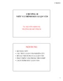 Bài giảng Phương pháp nghiên cứu khoa học: Chương 10 - TS. Nguyễn Minh Hà