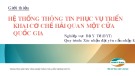 Bài giảng Giới thiệu Hệ thống thông tin phục vụ triển khai cơ chế hải quan một cửa quốc gia