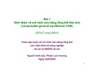 Bài giảng mô hình cân bằng tổng thể khả tính CGE (computable general equilibrium): Giới thiệu Bài 1 - Phạm Lan Hương
