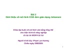 Mô hình CGE Johansen: Bài giảng giới thiệu Bài 2 đơn giản