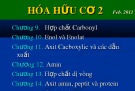 Bài giảng Hóa hữu cơ 2: Chương 9 - Tổng hợp kiến thức Andehit Xeton