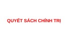 Bài giảng Quyết sách chính trị [chuẩn nhất]