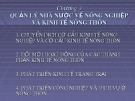 Quản lý Nhà nước về nông nghiệp và kinh tế nông thôn: Bài giảng chương 3 về Quản lý Nhà nước về nông nghiệp nông thôn
