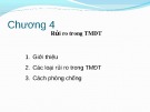 Rủi ro trong thương mại điện tử: Bài giảng Chương 4