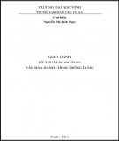Giáo trình Kỹ thuật soạn thảo văn bản hành chính thông dụng: Phần 1 (Giáo trình đào tạo từ xa)