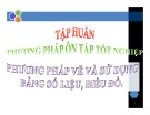 Phương pháp ôn tập tốt nghiệp: Bài giảng tập huấn vẽ và sử dụng bảng số liệu, biểu đồ