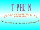 Bài giảng điện tử e-learning: Tập huấn Giáo án và Kinh nghiệm soạn giảng