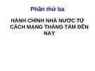 Hành chính Nhà nước từ Cách mạng tháng Tám đến nay: Bài giảng chương 7 - Hành chính Nhà nước thời kỳ 1945-1975