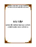 Bài tập Kinh tế chính trị Mác-Lênin (Chủ nghĩa Mác-Lênin 2) chi tiết, đầy đủ