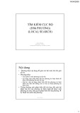 Bài giảng Phân tích và thiết kế thuật toán: Tìm kiếm cục bộ (Local search) - Phạm Thế Bảo