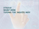 Bài giảng Nhập môn tương tác người máy: Chương 0 - TS. Vũ Thị Hương Giang