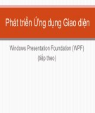 Bài giảng Windows Presentation Foundation (Tiếp theo): Phát triển ứng dụng giao diện