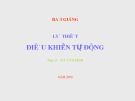 Bài giảng Lý thuyết điều khiển tự động Chương 4: ThS. Võ Văn Định