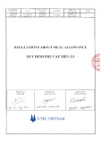 Regulation about meal allowance - Quy định phụ cấp tiền ăn
