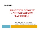 Bài giảng Đầu tư tài chính Chương 3: ThS. Từ Thị Hoàng Lan