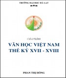 Giáo trình Văn học Việt Nam thế kỷ XVI - XVIII: Phần 2 (Mới nhất)