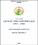 Giáo trình Lịch sử thế giới hiện đại (1917 – 1945): Phần 2