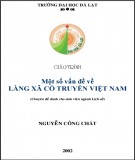 Giáo trình Một số vấn đề về làng xã cổ truyền Việt Nam (Phần 1): Chuyên đề Lịch sử