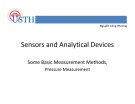 Đo áp suất: Bài giảng Sensors và analytical devices - Nguyễn Công Phương