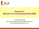 Bài giảng Thống kê ứng dụng trong kinh doanh Chương 11: ThS. Nguyễn Tiến Dũng (Chuẩn nhất)