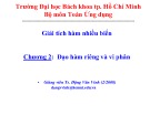 Bài giảng Giải tích hàm nhiều biến Chương 2: TS. Đặng Văn Vinh (P1)
